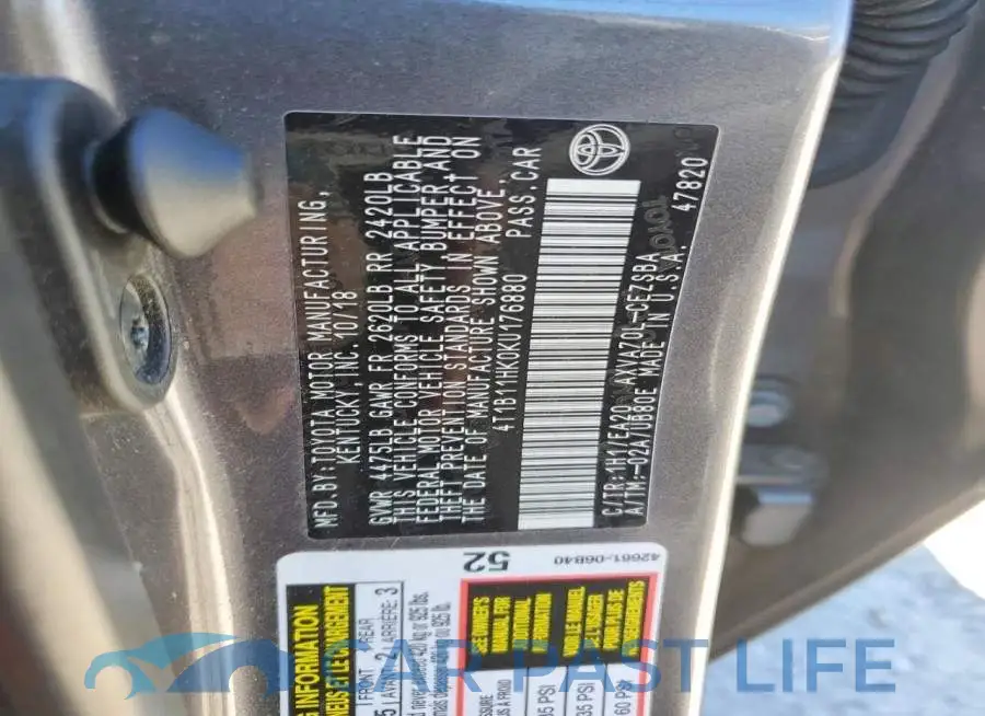 4T1B11HK0KU176880# 12