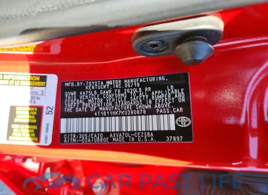 4T1B11HK7KU280878# 12