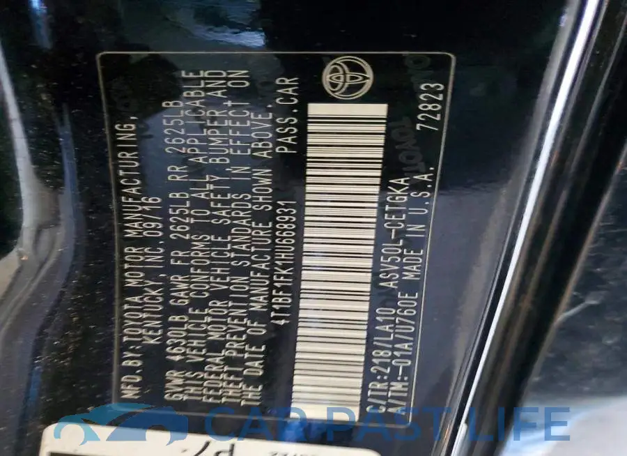 4T1BF1FK1HU668931# 12
