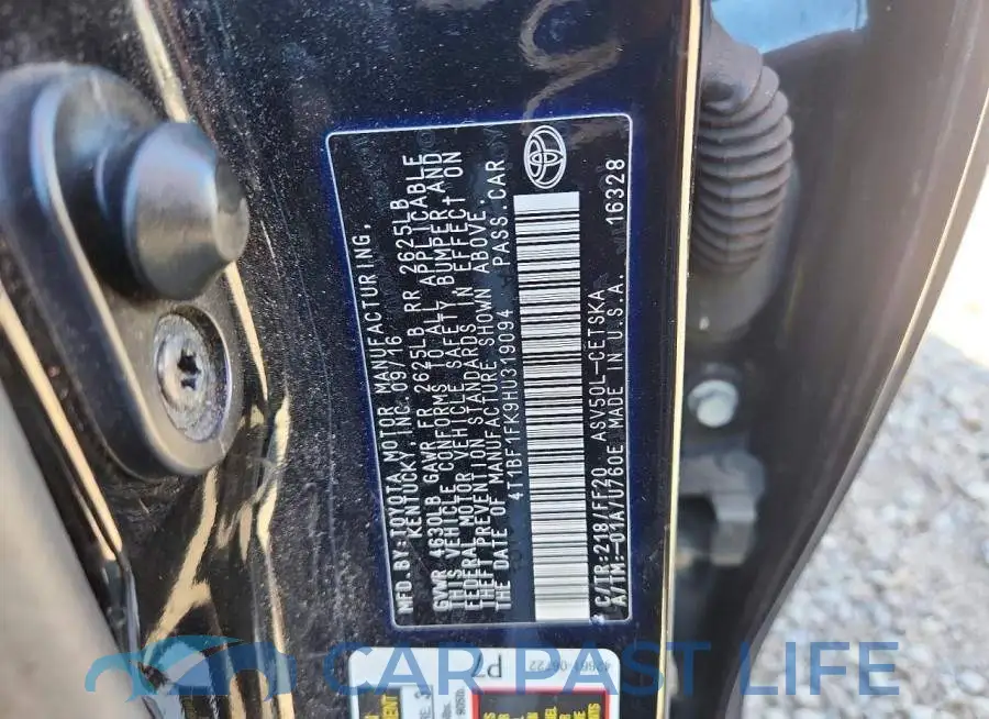 4T1BF1FK9HU319094# 12
