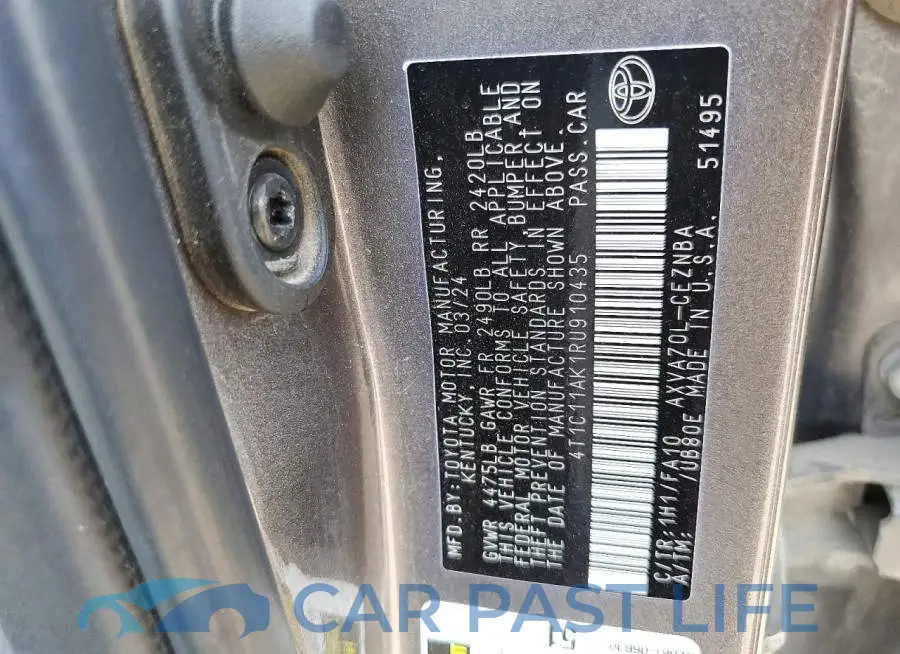 4T1C11AK1RU910435# 12