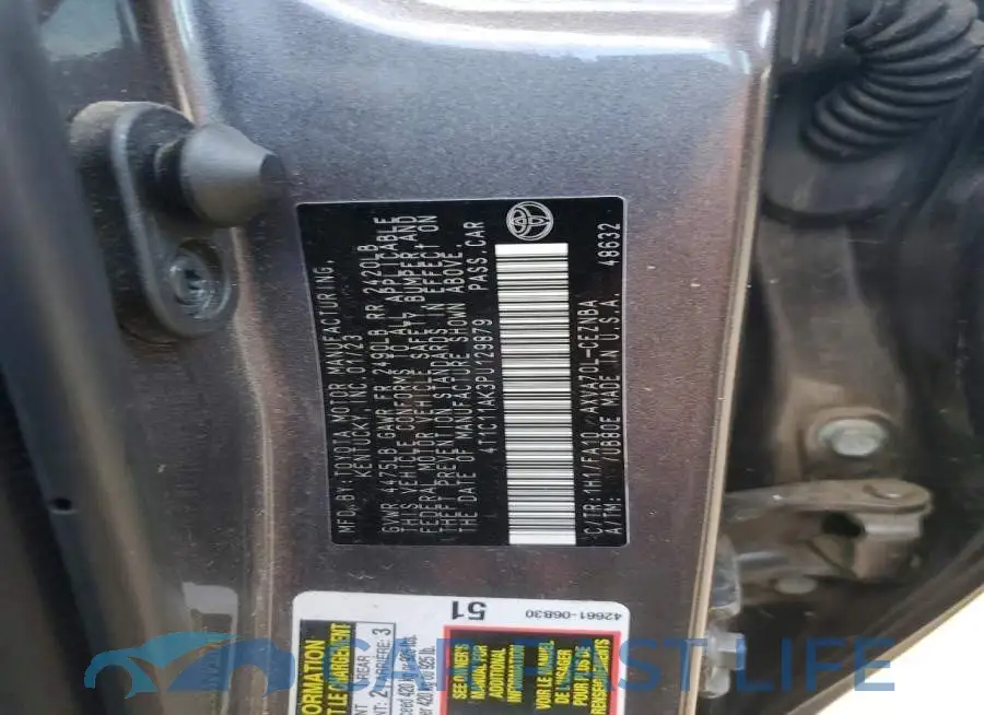 4T1C11AK3PU129879# 12
