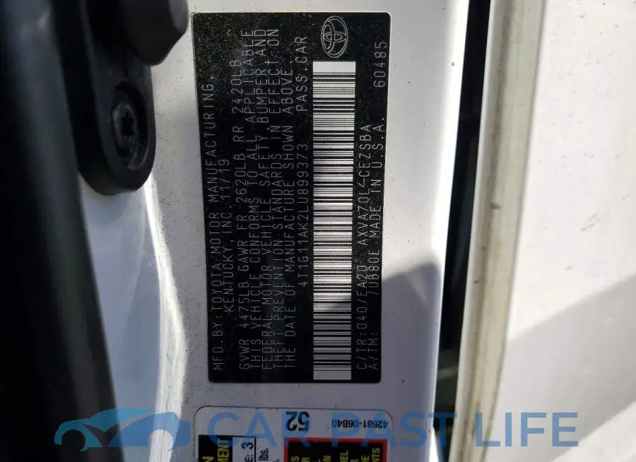 4T1G11AK2LU899373# 12