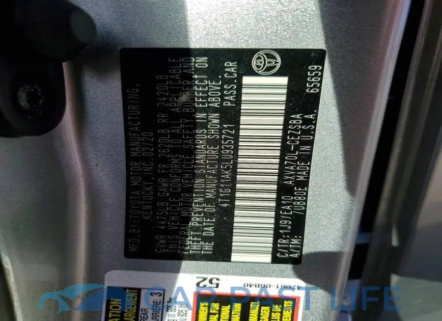 4T1G11AK5LU935721# 12