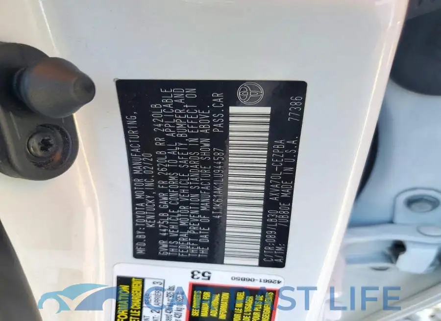 4T1K61AK1LU944587# 12