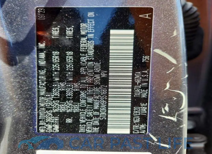 5TDKDRAH9PS516872# 13