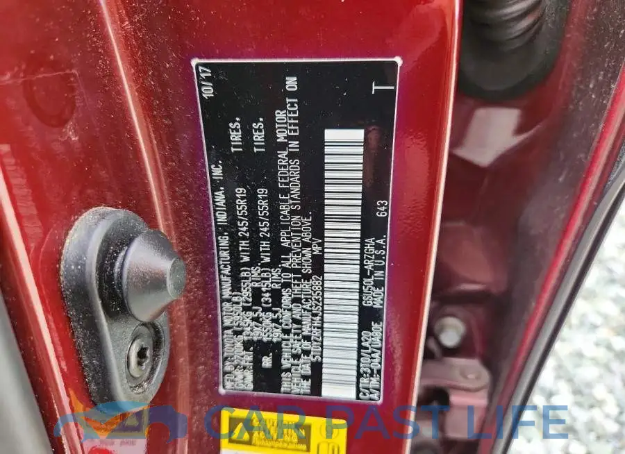 5TDYZRFH4JS235882# 14
