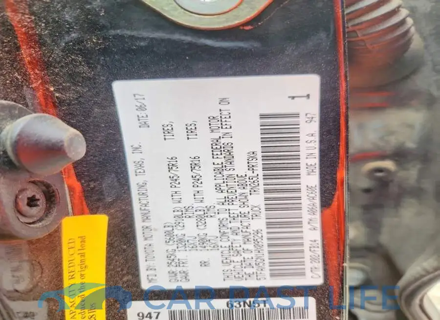 5TFAX5GN1HX095296# 12