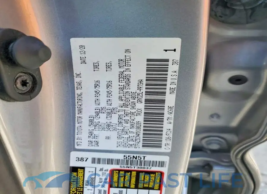 5TFAZ5CN4MX100209# 12