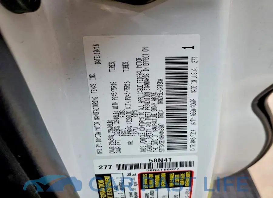 5TFSX5EN8HX048807# 12