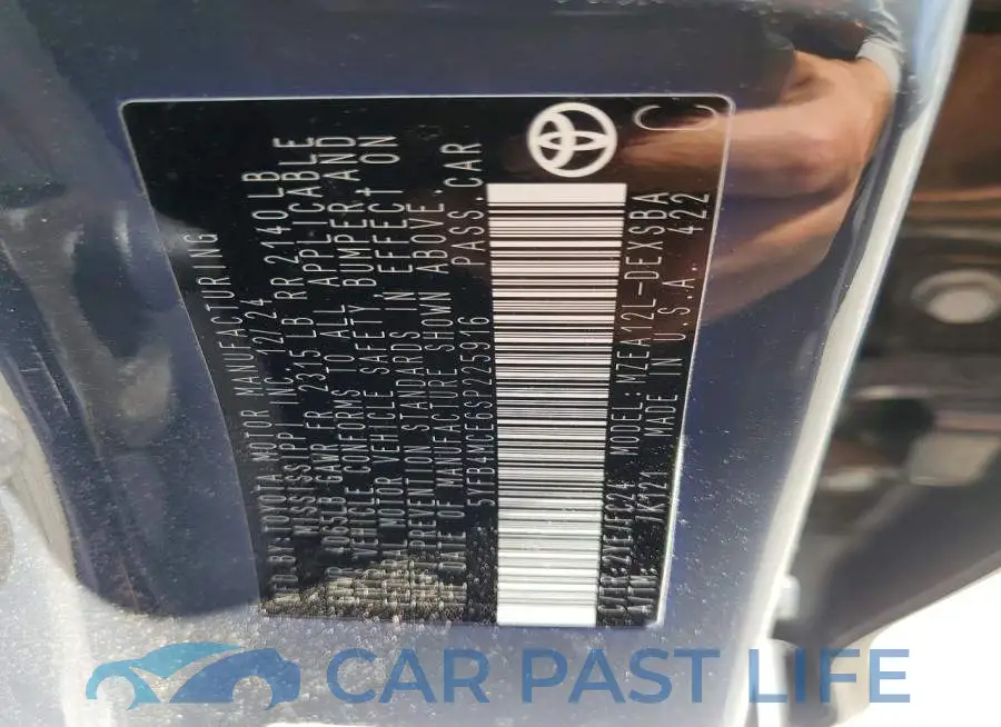 5YFB4MCE6SP225916# 13
