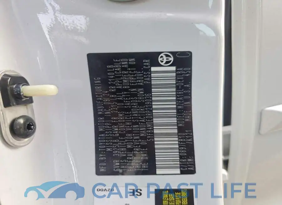 5YFB4MDE0RP219036# 12