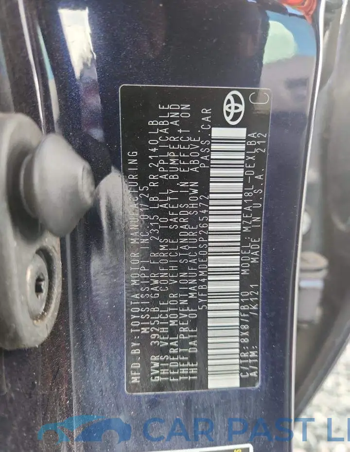 5YFB4MDE0SP265472# 12