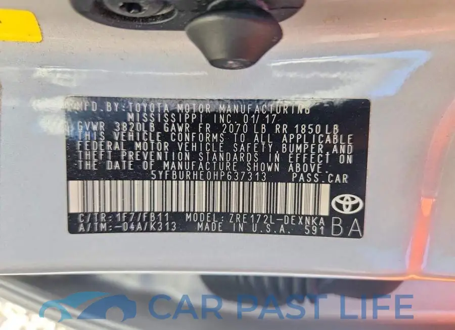 5YFBURHE0HP637313# 12