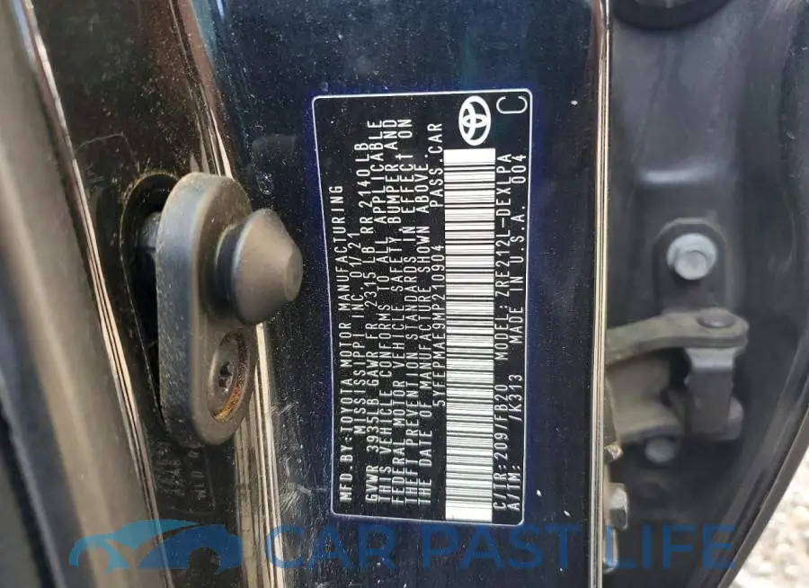 5YFEPMAE9MP210904# 12