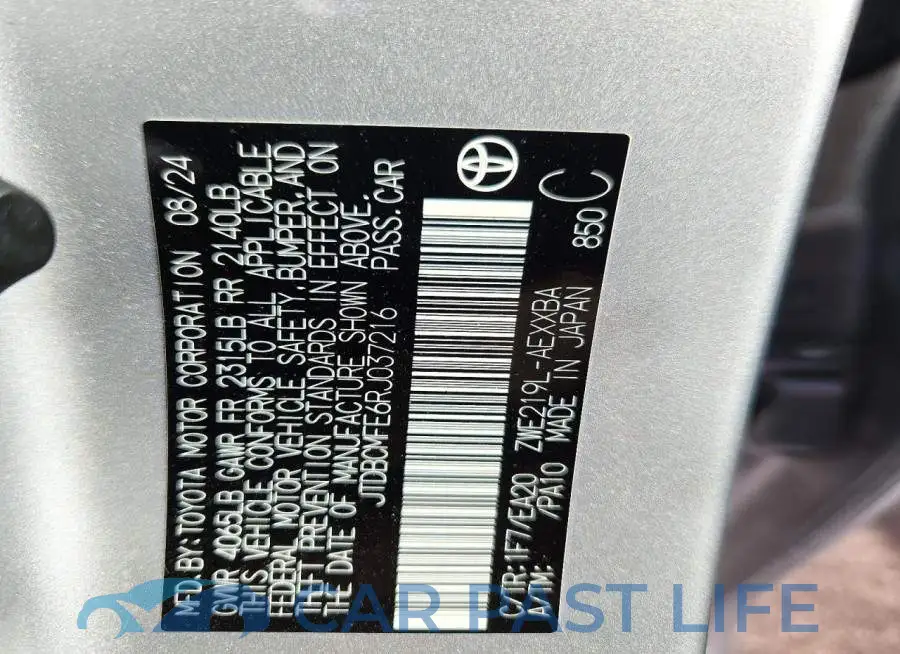 JTDBCMFE6RJ037216# 12