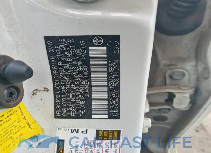 JTDM4RCE9LJ010400# 12
