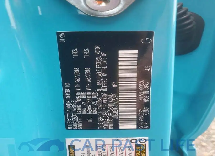 JTEVB5BR3T5032291# 13
