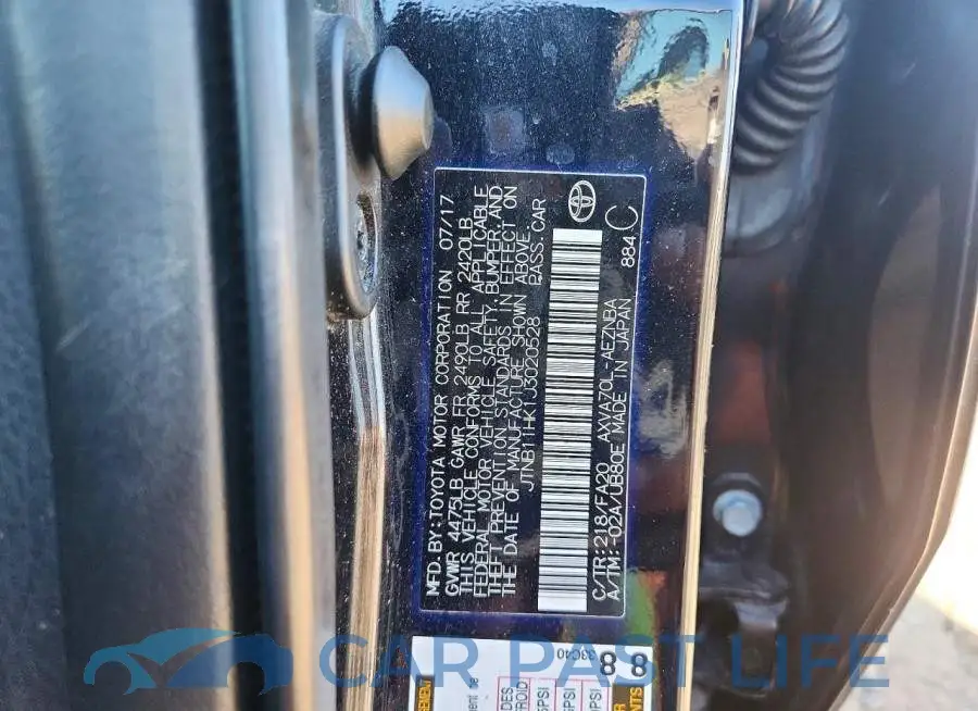 JTNB11HK1J3020528# 12