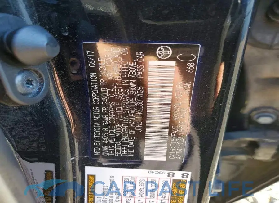 JTNB11HK6J3017026# 12