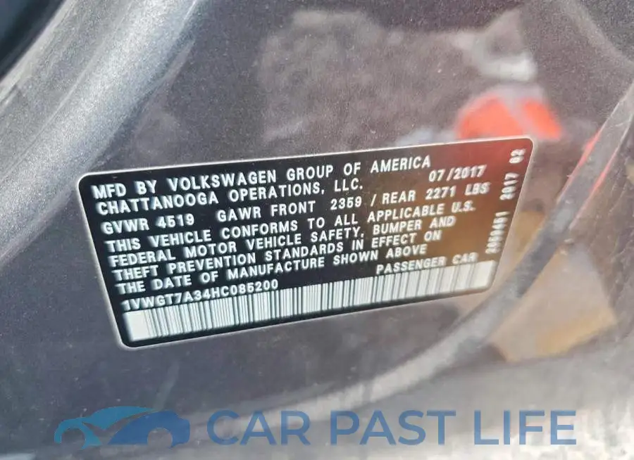 1VWGT7A34HC085200# 12