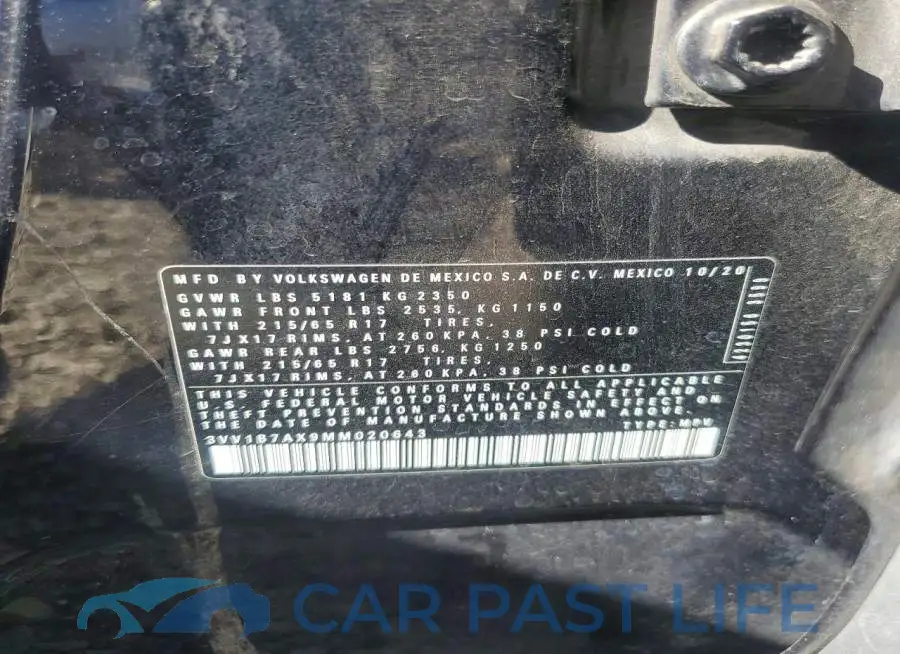 3VV1B7AX9MM020643# 13
