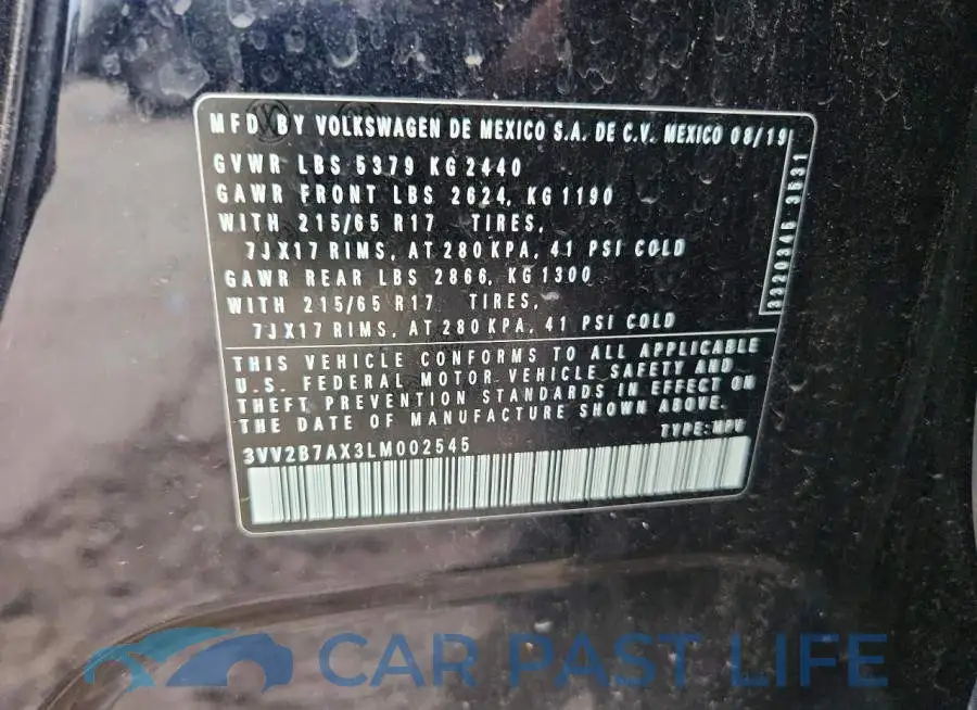 3VV2B7AX3LM002545# 14