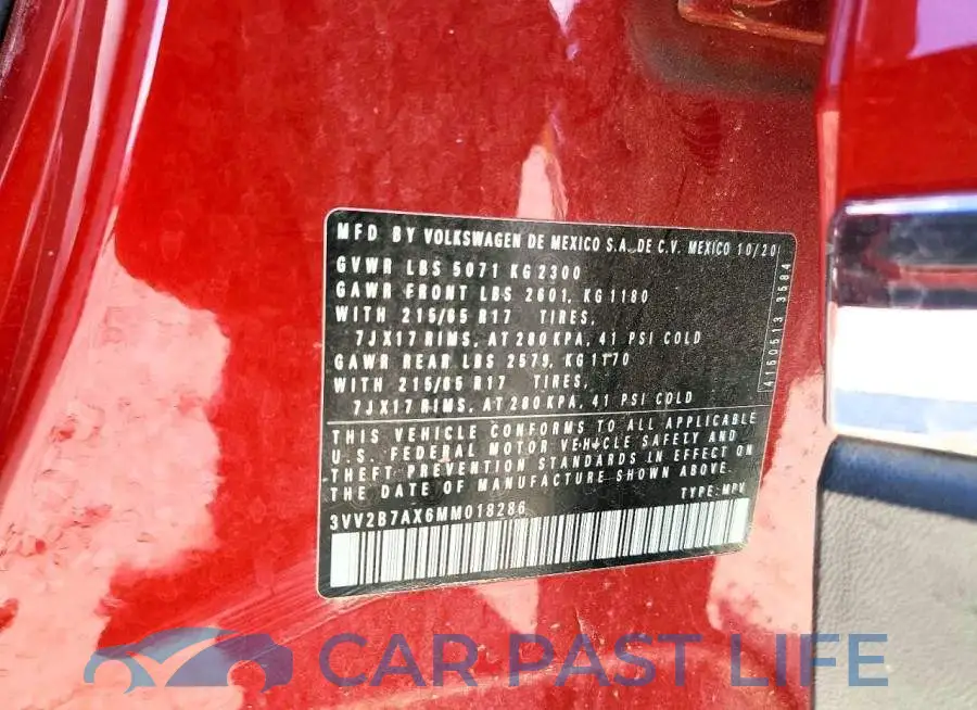 3VV2B7AX6MM018286# 13