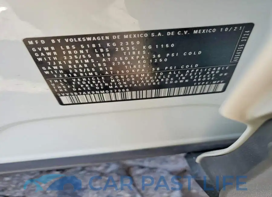 3VV3B7AX9NM027988# 14