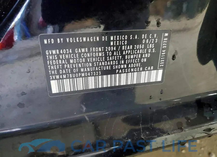 3VW4M7BU0PM047323# 12