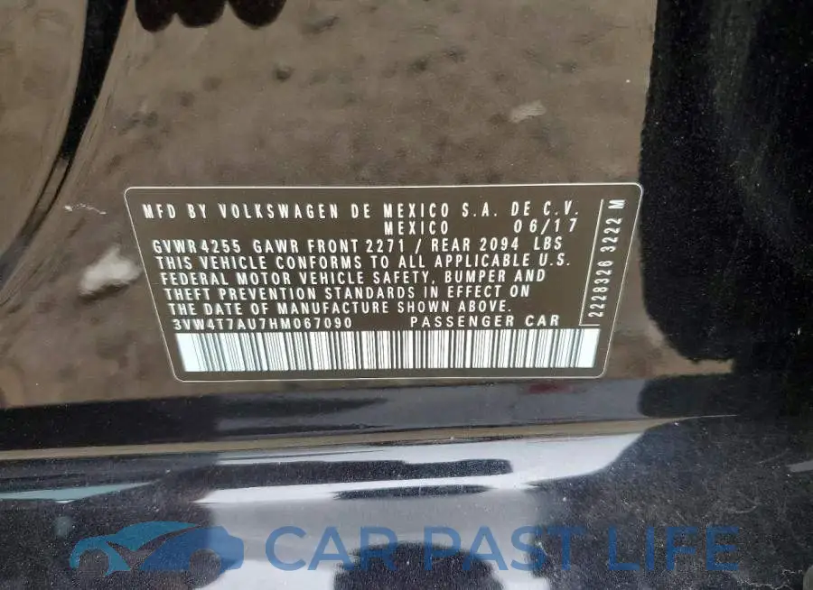 3VW4T7AU7HM067090# 12