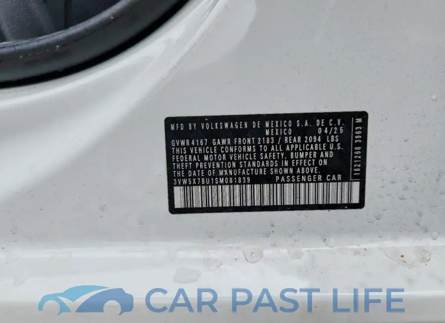 3VW5X7BU1SM081839# 12