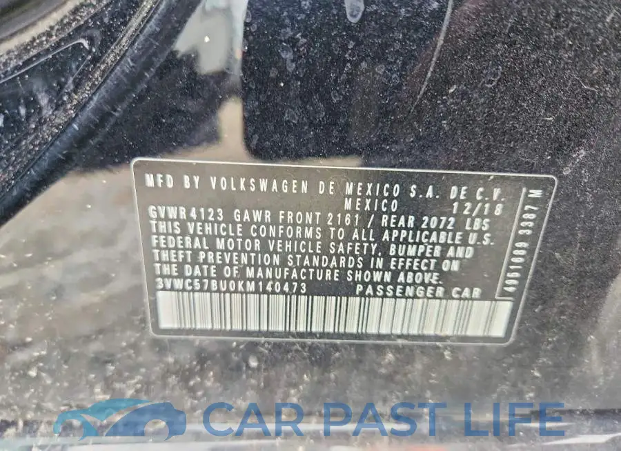 3VWC57BU0KM140473# 12