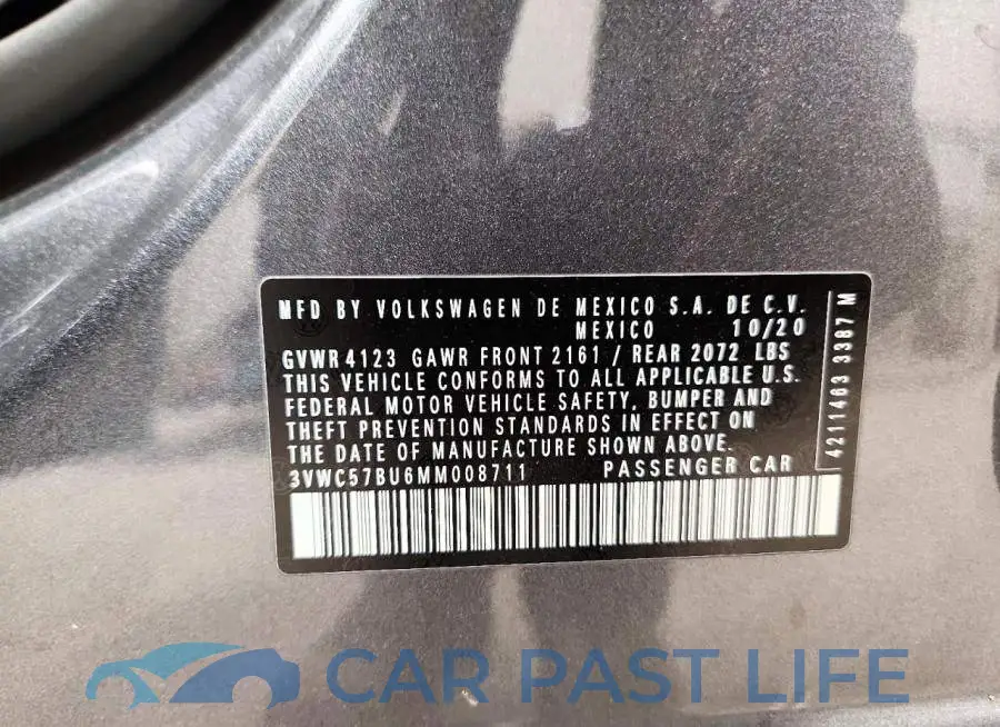 3VWC57BU6MM008711# 12