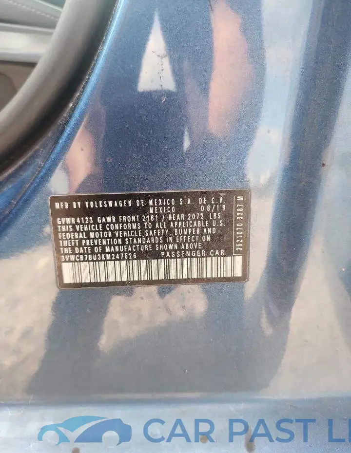 3VWCB7BU3KM247526# 12