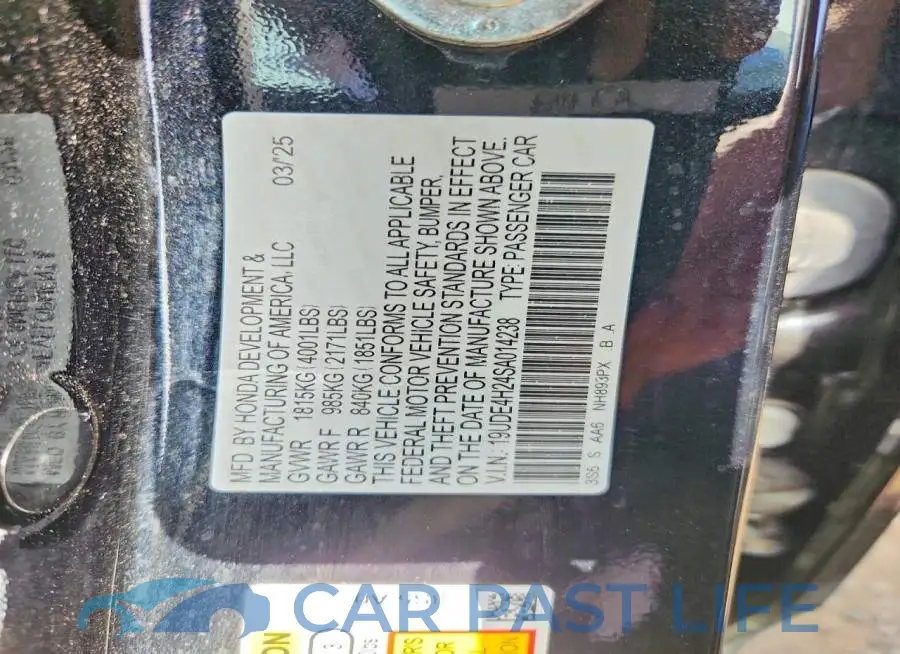 19UDE4H24SA014238# 13