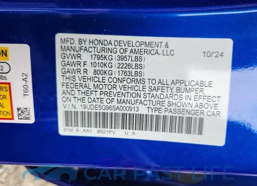 19UDE5G96SA000913# 12