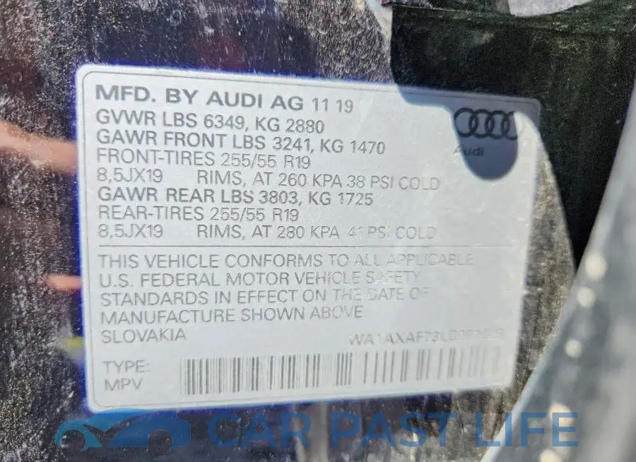 WA1AXAF73LD001029# 13