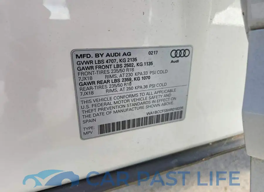 WA1BCCFS5HR016335# 13