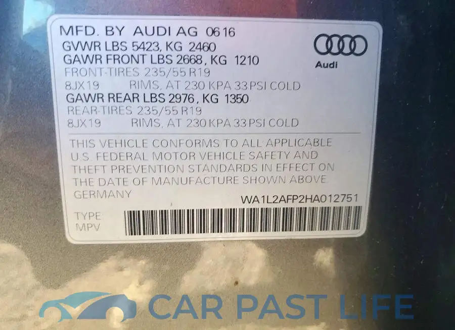 WA1L2AFP2HA012751# 13