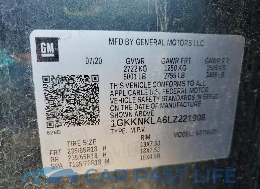 1GKKNKLA6LZ221908# 14