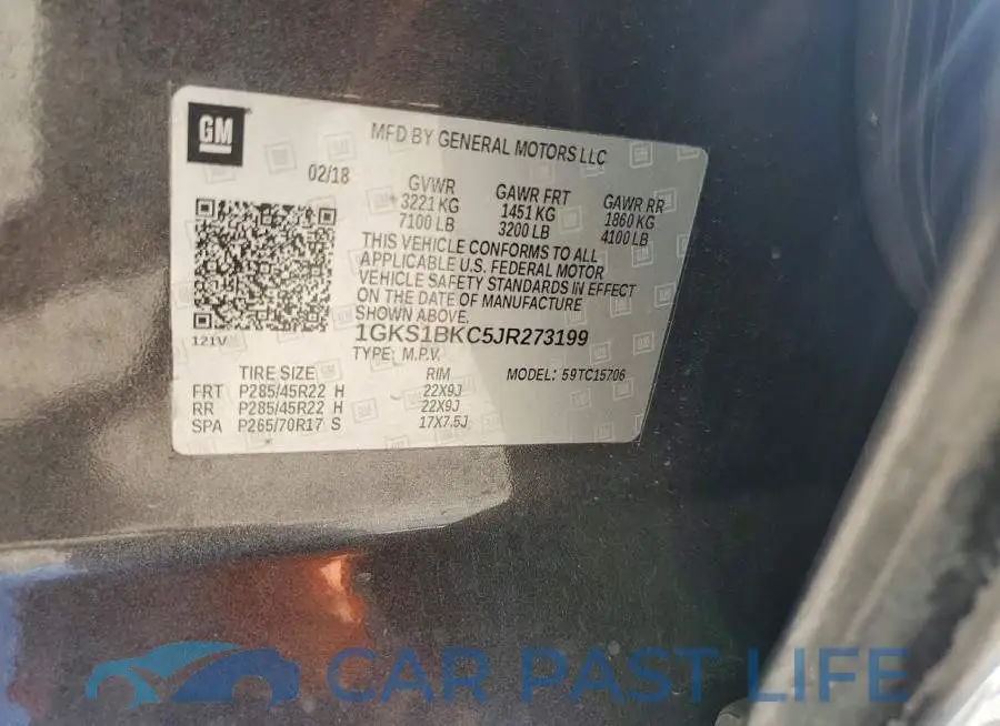 1GKS1BKC5JR273199# 14