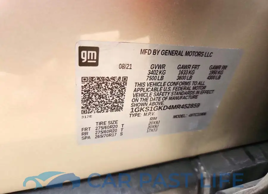 1GKS1GKD4MR452859# 13