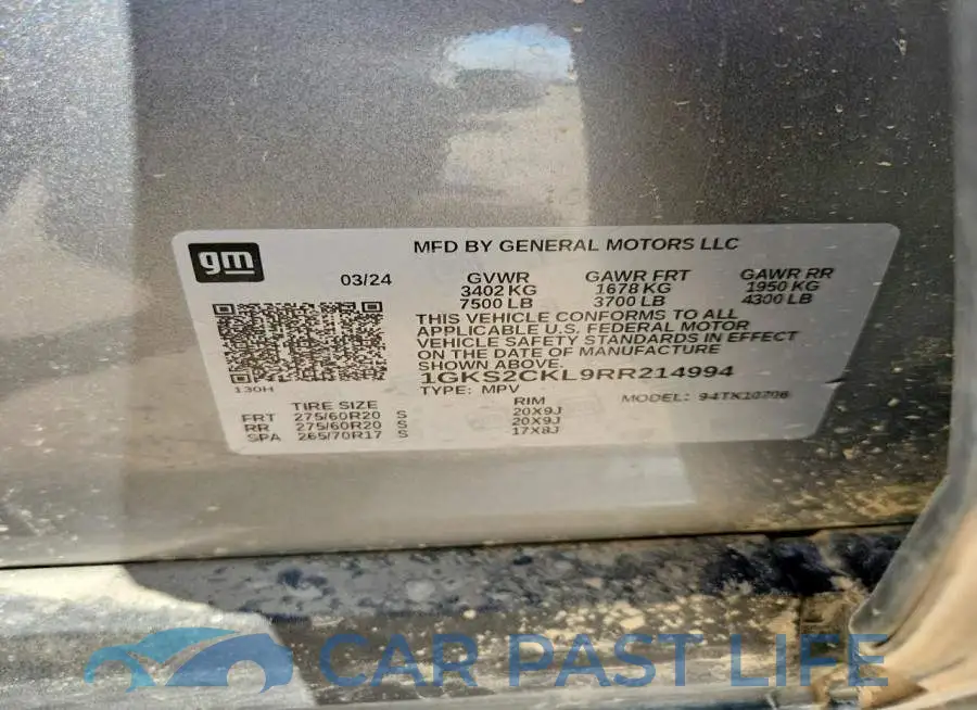 1GKS2CKL9RR214994# 13