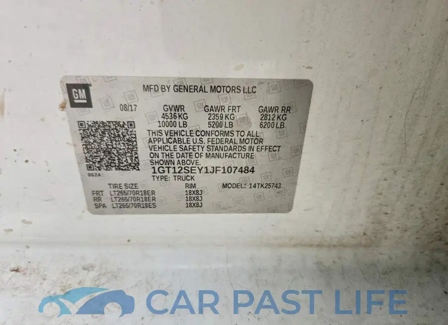 1GT12SEY1JF107484# 12