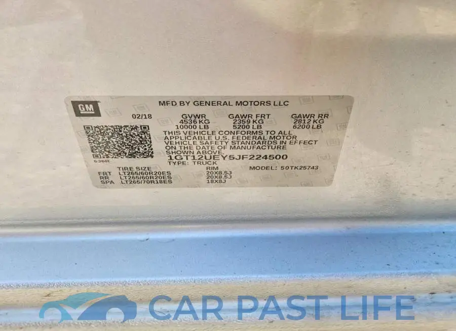1GT12UEY5JF224500# 12
