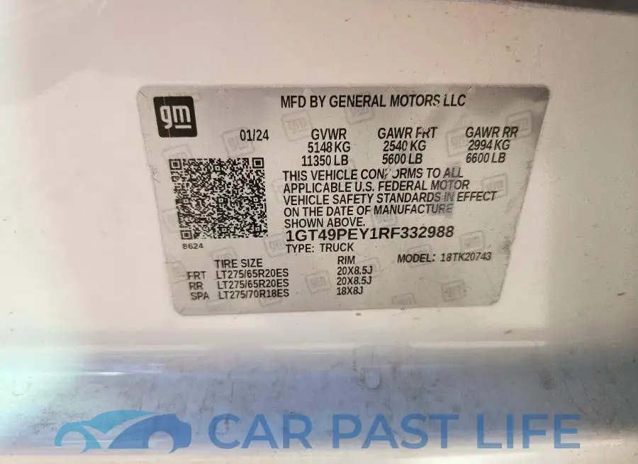 1GT49PEY1RF332988# 12