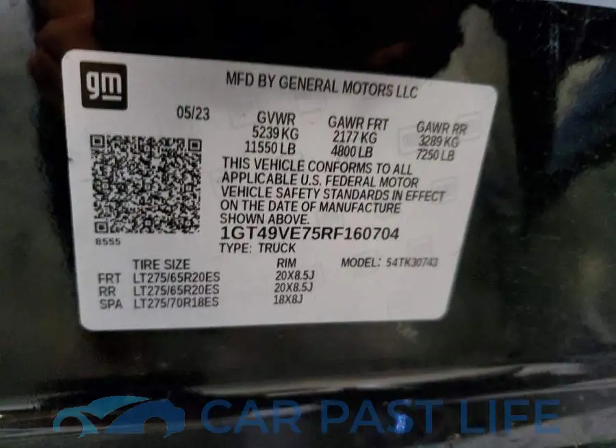 1GT49VE75RF160704# 12