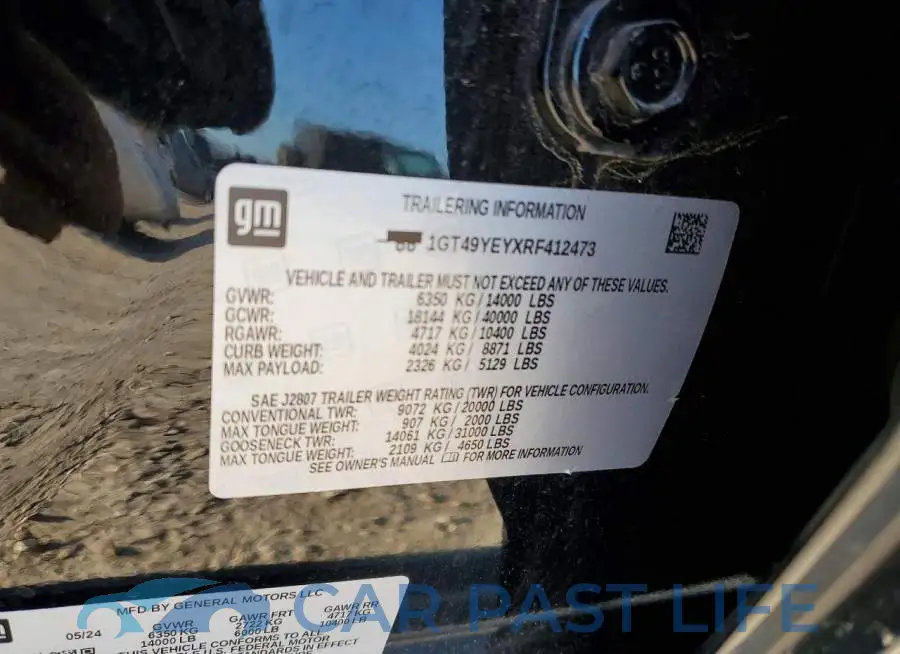 1GT49YEYXRF412473# 12