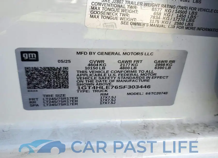 1GT4HLE76SF303446# 12
